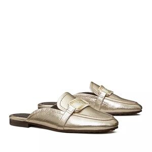 Tory Burch Georgia Backless Loafer Spark Gold Sz 7M